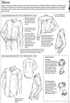 an instruction manual for how to wear shirts