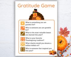 a thanksgiving game with an image of a turkey