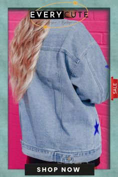 Sequin Star Flap Pocket Denim Jacket Denim Style, Fun Fashion, Outerwear Women, The Star, Flap Pocket, Denim Fashion, Trend Setter, Cool Style, Sequin