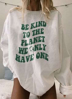 If you're the type of person who isn't afraid to fight for the planet, we might be best friends. Use this Be Kind To The Planet We Only Have One granola girl aesthetic crewneck sweatshirt to show off your trendy, coconut girl, groovy clothing vibe. If you're looking to gift the perfect activist VSCO sweatshirt to your favorite vegan or nature lover, this one is it! We believe climate change awareness should be shouted from the rooftops and placed just about everywhere, from our heads to our toes Entrepreneurship Images, Groovy Clothing, Clothes Words, Outdoorsy Shirt, Shark Sweatshirt, Groovy Clothes, Earth Day Shirt, Aesthetic Crewneck, Granola Girl Aesthetic