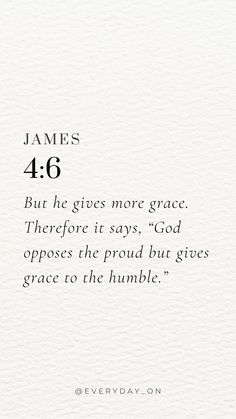 a white paper with the words james 4 6