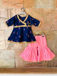 These little dresses are perfect party wear, everyday wear or festival wear. Easy to wear Simple wash Pink Sharara, Kids Ethnic Wear, Cotton Anarkali, Three Quarter Sleeve Tops, Sharara Set, Girls Blouse, Cotton Bottoms, Sleeves Top, Girls Clothing Sets