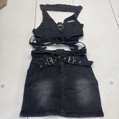 P.K Studio Black Denim Skirt And Crop Top Outfit Set Women’s Size Small Condition is New With Tags SEE PICS LS57/24 W10 LH6 Skirt And Crop Top Outfit, Crop Top Outfit, K Studio, Skirt And Crop Top, Black Denim Skirt, Top Outfit, Nike Sports Bra, Crop Top Outfits, See By Chloe