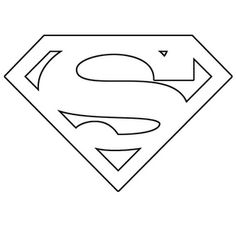 the superman symbol is shown in black and white