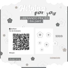 an image of a qr code on a white background that says helping for you liberando princesses ibis paint