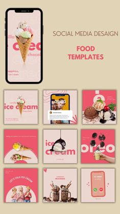 the social media design for ice cream