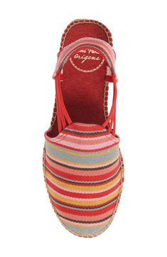 Get back to the basics in this handcrafted slingback espadrille outfitted with a cushioned footbed and elastic straps for a snug fit. Style Name:Toni Pons Norma Wedge Espadrille Sandal (Women). Style Number: 6134929. Multicolor Espadrille Sandals For Beach, Red Flat Heel Espadrilles For Vacation, Red Espadrilles With Rubber Sole For Spring, Casual Espadrilles With Ankle Strap And Rubber Sole, Red Espadrilles With Woven Sole For Vacation, Casual Sandals With Ankle Strap And Red Sole, Red Casual Espadrilles With Flat Heel, Beach Slingback Espadrilles, Casual Red Sandals With Woven Sole