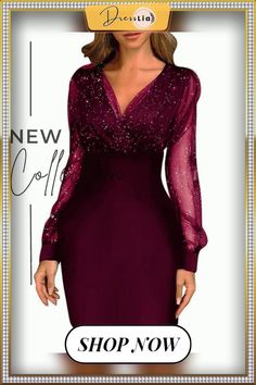 Solid Long Sleeves Bodycon Above Knee Little Black/party/elegant Dresses Elegant Winter Evening Dress For Dinner, Elegant Long Sleeve Bodycon Dress For Banquet, Elegant Winter Bodycon Dress For Party, Long Sleeve Dressy Party Evening Dress, Dressy Sheath Bodycon Dress For Party, Dressy Long Sleeve Evening Dress For Party, Elegant V-neck Bodycon Dress For Party Season, Long Sleeve Dressy Evening Dress For Party, Elegant Bodycon Dress For Banquet