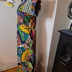 Ankara Maxi Patch Dress. Chic Fitted Maxi Dress With Vibrant Print, Vibrant Fitted Multicolor Maxi Dress, Fitted Multicolor Maxi Dress With Bold Print, Multicolor Fitted Maxi Dress With Bold Print, Fitted Maxi Dress With Vibrant Print, Casual Multicolor Print Fitted Maxi Dress, Casual Fitted Multicolor Print Maxi Dress, Casual Fitted Maxi Dress With Vibrant Print, Fitted Maxi Dress With Vibrant Print And Short Sleeves