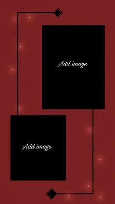 two black squares with the words add image and add image in white letters on red background