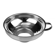 a stainless steel bowl with handles on an isolated white background, the bottom is empty