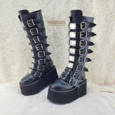 All Boots | Totally Wicked Footwear Platform Boots Black, High Gladiator Sandals, Demonia Boots, Goth Shoes, Thigh High Heels, Goth Boots, Demonia Shoes, Thigh High Boots Heels, Black Platform Boots