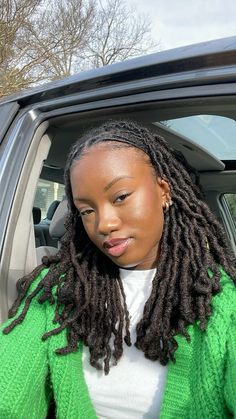 Dreads Middle Part, Dreadlock Updo Hairstyles Black Women, Smedium Locs Black Women, Female Starter Locs, Locs Headwrap Styles, Loc Sizes Black Women, Side Part Loc Styles, Dread Locs Black Women, How To Style Locs