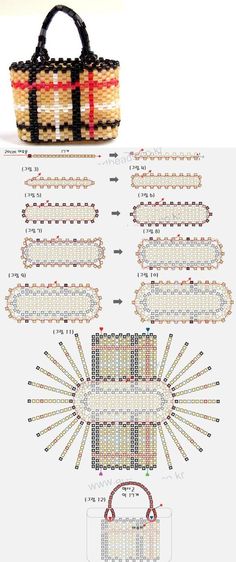 an image of a handbag made out of beads