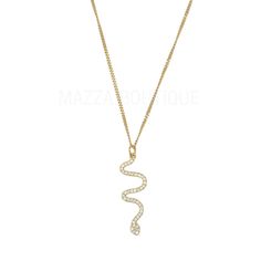 18K gold plated brass set with high quality cubic zirconia. Stainless steel super mini cuban chain YOU CAN NOT SELECT A SPECIFIC STYLE CHAIN FOR THIS PIECE. COMES WITH CHAIN AS PICTURED IN PHOTO Snake Necklace Silver, Snake Necklace, Cuban Chain, Cubic Zirconia, 18k Gold, Gold Plate, Gold Necklace, Plating, Brass