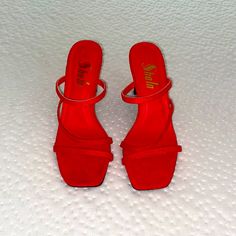 Heels Sandals Good Condition Like New Never Worn Color Red Orange Size 6 Heels Sandals, Red Color, Sandals Heels, Like New, Size 6, Women Shoes, Sandals, Orange, Heels