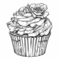 Cupcake Coloring Pages for All Icing Patterns, Cupcake Pictures, Fun Classroom Activities, Decorating Cookies, Themed Decorations, Cupcake Art, Printable Pictures