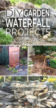 the garden water fall project is in progress