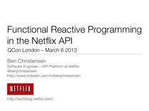 a white paper cover with the words functional reactive programming in the netflix api on it