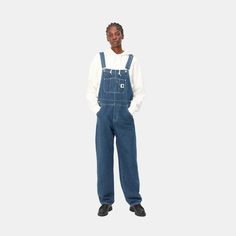 Carhartt WIP Women's Bib Overall Straight - Denim | Blue (stone washed) – Page Women's Bib Overall Straight - Denim – Carhartt WIP USA Women Carhartt, Skateboarder, Bib Overalls, Overalls Women, Carhartt Wip, Denim Blue, Blue Stone, Medium Blue, Denim Women