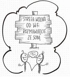 a cartoon drawing of two people standing in front of a sign that reads, steffa wolna old wif rozmazicce ze sora