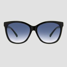 You can easily elevate your sunny style with the Plastic Cat-Eye Sunglasses from Universal Thread™. These sunglasses for women sport a statement-making, full-rimmed cat's-eye design, as well as a shiny black plastic frame for a polished look. They are complemented by blue lenses that help protect your eyes from harmful UV rays, and are shatter-resistant for worry-free use. Plus, the hinged temples provide you with a comfy fit and allow for easy folding and storage. Universal Thread™: The denim c Cat Eye Polarized Sunglasses For Everyday Use, Everyday Cat Eye Sunglasses With Polarized Lenses, Casual Cat Eye Sunglasses With Tinted Lenses, Casual Cat Eye Sunglasses With Uva Protection, Everyday Polarized Cat Eye Sunglasses, Everyday Cat Eye Sunglasses With Uva Protection, Cateye Sunglasses, Sensitive Eyes, Summer Sunglasses