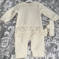 Baby Cream Romper Never Worn Size 6-12 Comes With Matching Headband Cream Onesie For Playwear In Spring, Cream Onesie For Spring Playwear, Baby Color, Thanksgiving Food Desserts, Thanksgiving Food, Baby Colors, Matching Headband, Kids Shop, Thanksgiving