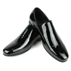 New Men's Tuxedo Black Patent Slip on Loafers Modern Dress Shoes Azar Man SIZE RUN: True To Size Take your work look to another level with these classy Azar Man shoes. If you prefer a classy and still refined look, then this stylish oxford is for you! These dress lace-ups will add a touch of fashion to your classic look. Go for this easy-wear dress lace-up for your work wardrobe. - slip On - Formal -Denim Firendly Thank you Dress Loafers Men, Shiny Black Dress, Black Dress Loafers, Easy Wear Dresses, Mens Dress Loafers, Men's Tuxedo, Patent Leather Dress, Formal Tuxedo, Tuxedo Black