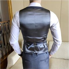 Business Vest With Pockets, Sleeveless Business Vest With Pockets, Fitted Sleeveless Vest With Pockets, Fitted Sleeveless Business Vest, Fitted Sleeveless Vest For Business, Black Sleeveless Suit With Vest, Fitted Sleeveless Suit With Vest, Business Jacket, Mens Suit Vest