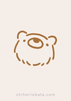 a drawing of a bear's head with the words, shiborobata com