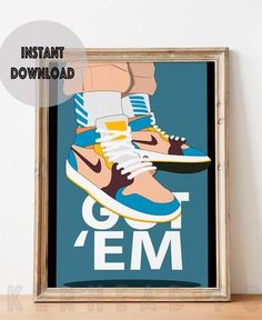 Nike Sneakerhead Poster Decor gift for hypebeast DIGITAL by SneakerheadPoster. Hypebeast gift home decor aestetic poster. SNEAKERHEAD / HYPEBEAST home wall art print. Perfect artwork for the modernist gift. Sneakerhead printables for Hypebeast room decor. Poster Decor, Posters And Prints, Shoe Box