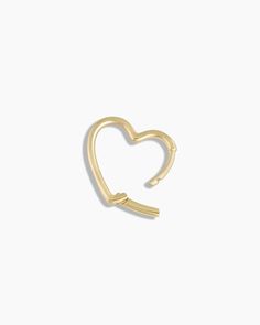 Open Heart Huggie Earring in 14k Solid Gold, Women's by gorjana Orange Agate, Open Heart, 14k Gold Necklace, Gold Hoop, Ring Size Guide, Gold Hoop Earrings, Huggies Earrings, Diamond Earrings Studs, Pink Tourmaline