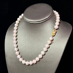 Magnificent and Very Rare Mikimoto Estate Akoya Pearl Necklace 18" 18k Y Gold 10 mm Certified $106,000 M106000 Estate Mikimoto 43 Pearls LARGE 10 mm 18 Inches 18 KT Yellow Gold ClaspTRUSTED SELLER SINCE 2002PLEASE REVIEW OUR 100% POSITIVE FEEDBACKS FROM OUR HAPPY CLIENTSPLEASE SEE ATTACHED MIKIMOTO CERTIFICATE AND APPRAISAL FOR DETAILSMikimoto New York730 Fifth Avenue New York, NY 10019FREE PRIORITY SHIPPINGDETAILSStone: Fine Quality Japanese Akoya PearlPearl Shape: RoundPearl Color: Pink/WhiteL Luxury Gold Oval Pearl Necklace, Luxury Pearl Necklace Fine Jewelry, Mikimoto Jewelry, Fifth Avenue New York, Akoya Pearl Necklace, Mikimoto Pearls, Rich Lifestyle, Akoya Pearls, Pearl Jewelry