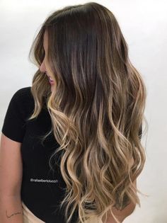 Balayage Long Hair, Blond Balayage, Balayage Blonde, Brown Hair Balayage, Long Dark Hair, Brown Balayage, Brown Blonde Hair, Ombre Hair Color, Long Wavy Hair