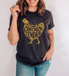 Chicken Tender Shirt, Chicken Shirts For Kids, Chicken Tshirt Design, Lovers Chicken, Chicken Graphic, Chicken Farmer, Chicken Owner, Chicken Mom, Chicken Tender