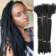 productHandmade 100% Human Hair Dreadlock Extensions ThicknessWe have 0.6cm and 0.8cm thickness to choose from,for the width of people's original locs is not same. Material: 100% Human Hair Afro Kinkys Bulk for Dreadlocks. Color: Natural black(1B) / 27# / 30# Length: 6 ~ 12 inch Package: 30 locs/strands human dreadlock extensions with dreadlock crochet needle. Hair Material: 100% Real Human Hair Dreadlock Extensions, Can Passed Burning test, Can Be Bleached Dyed Curled Packing: 30 locs/pack with Loc Extensions Permanent, Permanent Dreadlock Extensions, Loc Extensions Human Hair, Dread Hair Extensions, Pop Hair, Hair For Men, Loc Extensions, Dread Extensions, Loose Waves Hair