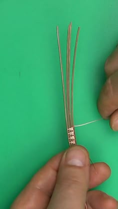 a person is working on some type of wire