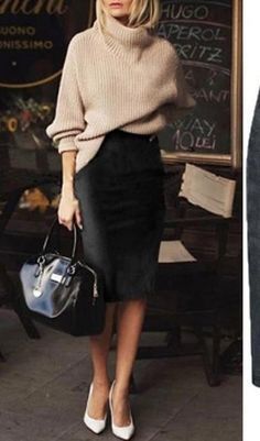 Pencil Skirt Outfits For Work, Mode Over 50, Rok Outfit, Skirt Diy, Pencil Skirt Outfits, Midi Skirt Pencil