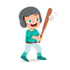 a little boy holding a baseball bat and wearing headphones