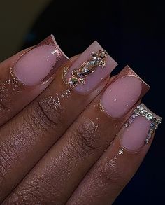 follow for more! Acrylic Shorties, Flare Acrylic Nails, Drippy Nails, Full Set Acrylic, Acrylic Nail Designs Classy, Gradation Nails, Sassy Nails