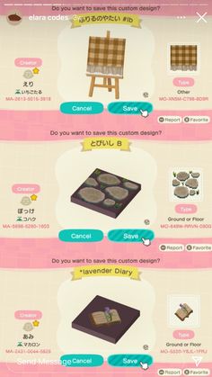 an info sheet showing the different types of items in each type of item, and how to use them