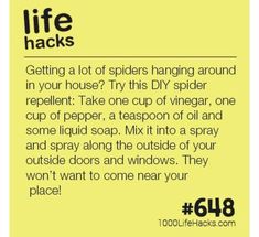 a yellow poster with the words life hacks written in black and white on it