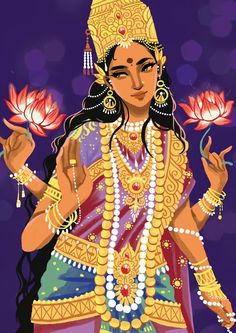 Diwali Thoughts, Hindi Goddess, Indian Illustrations, Indian Drawing, Amazing Illustrations, Arte Yoga, God Idols, Indian Illustration, Spiritual Images