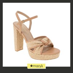 in stock Open Toe Straw Platform Heels, Platform Espadrille-style Heels For Vacation, Beach Wedge Sandals With Cork-bed Midsoles And Open Heel, Beige Synthetic Wedge Sandals With 4-inch Heel, Synthetic Open-toe Wedge Sandals With Textured Sole, Natural Tan, Platform Sandals, In Store, Pick Up