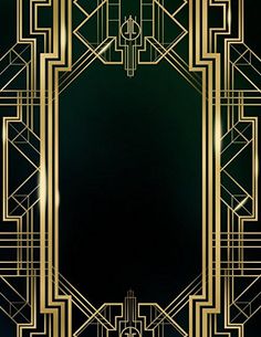 a black and gold art deco background