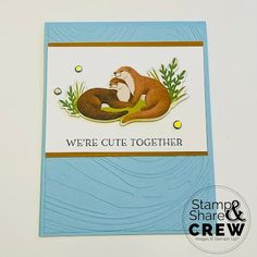 CSL: Share it Sunday! Free tutorial - Otterly Amazing Winter Coffee, Color Club, Bone Folder, My Philosophy, Badge Design, 8th Of March, Paper Pumpkin, Embossing Folder, Free Tutorial