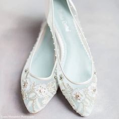 Transparent Beaded Cinderella Flats with Blue Insole Bridal Flats Shoes, Comfortable Wedding Flats, Bella Belle Shoes, Belle Shoes, Bridal Flats, Wedding Flats, Flats Shoes, Something Blue, Bridal Collection