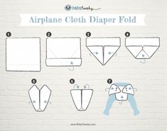 how to make an airplane cloth diaper fold