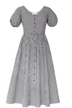 Maeve Dress in Organic Black Gingham – Of Her Own Kind