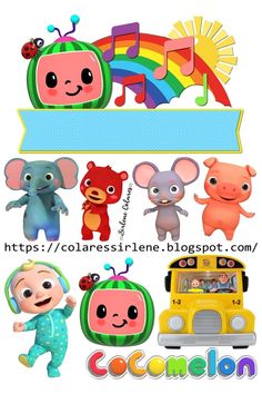 an image of children's toys and their names